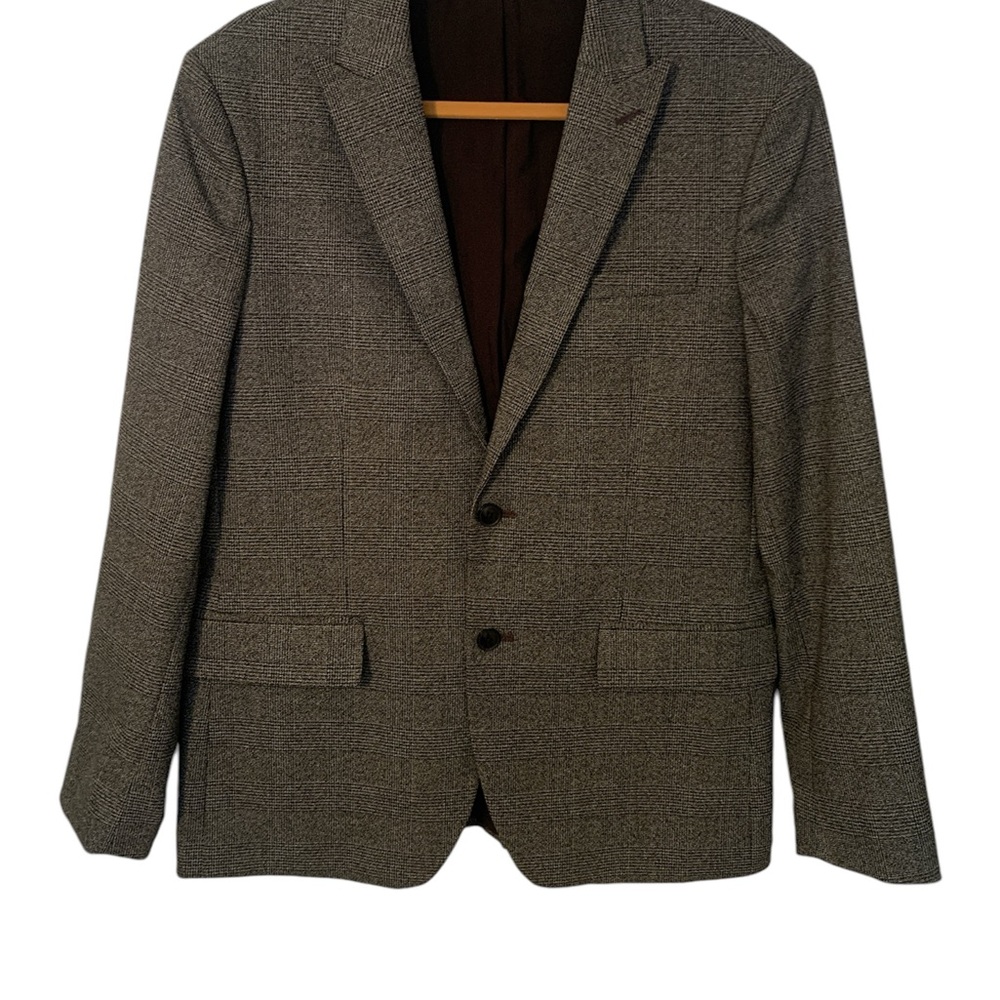 Mens Blazer Sport Fit Plaid Jacket